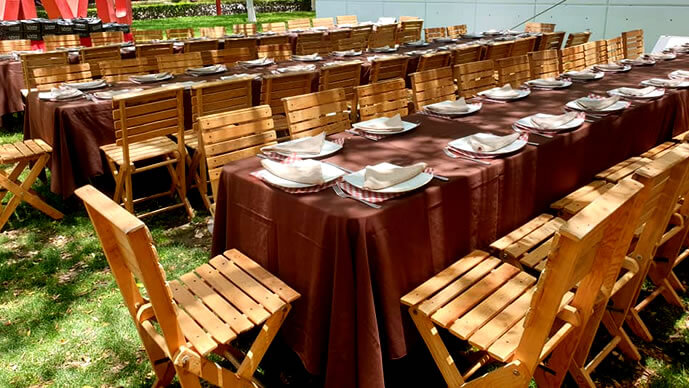 Tablones para eventos. Silla Rancho